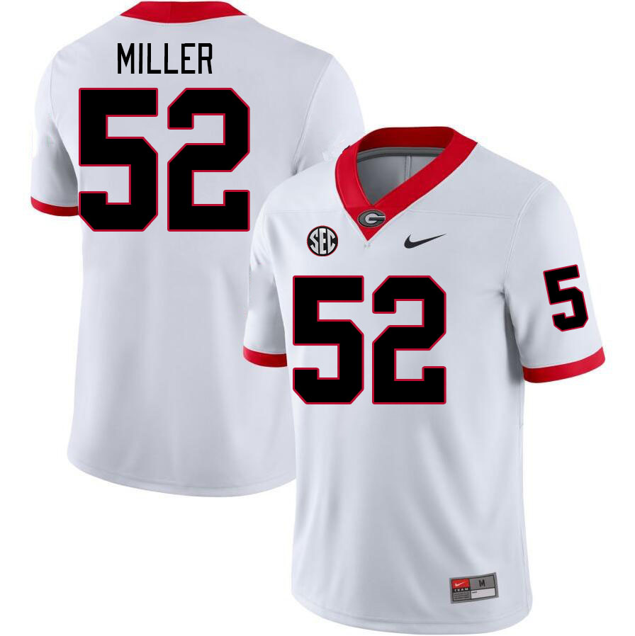Men #52 Christen Miller Georgia Bulldogs College Football Jerseys Stitched-White